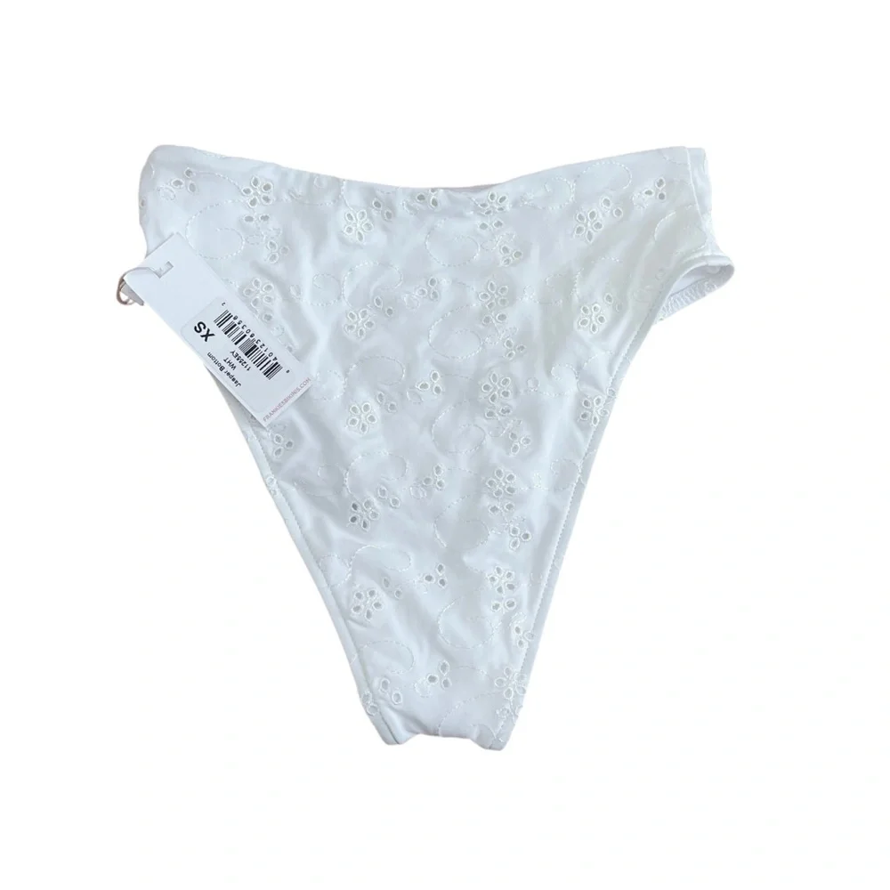 FRANKIE’S BIKINIS Jasper Eyelet White Swim Bottom - New With Tags, Extra…